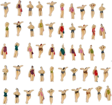 Nwfashion 50Pcs Scale Painted Model 1:150 Beach Swimsuits People Figures (50PCS  - $21.10