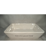 Mud Pie Rectangle Ceramic White Glazed &quot;Bake Your Groove Thing&quot; Baking Dish - €13,60 EUR