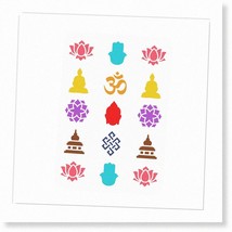 Eternal Knot Hamsa Hand OM: Lotus Harmony - Reusable PET Plastic Buddha ... - $17.81