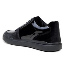Belvedere Men's Formal Sneaker Edmound Black Velvet Patent Leather image 5