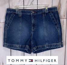 Vtg Tommy Hilfiger Women’s Mom Shorts Sz 14 Blue Denim Mid Rise Medium Washed - £19.66 GBP