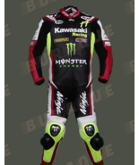 KAWASAKI NINJA BLACK/GREEN/RED  MOTORCYCLE RACING 1&amp;2 PIECES LEATHER SUI... - $239.00