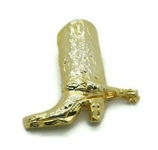 14K Yellow Gold Cowboy Boot Charm Pendant  - £209.91 GBP