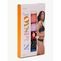 Joyspun Women&#39;s Cotton Thong Panties, 6-Pack Assorted Colors Size XXL(20) - £13.21 GBP