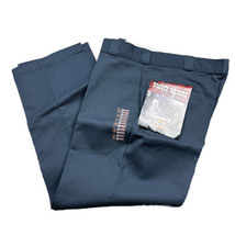 Vtg 90s NOS Dickies USA Work Pants Chinos Plain Front Twill 38x28 Slate ... - $44.54