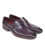 Paul Parkman Mens Shoes Loafer Leather Purple Slip-On Handmade 068-PURP - $574.42 CAD