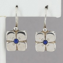 Vintage Silpada Didae Sterling Silver Lapis Accent Flower Drop Earrings ... - £31.96 GBP