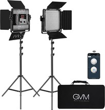 GVM 2 Pack LED Video Lighting Kits with APP Control, Bi-Color Variable - £180.64 GBP