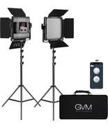GVM 2 Pack LED Video Lighting Kits with APP Control, Bi-Color Variable - £180.11 GBP