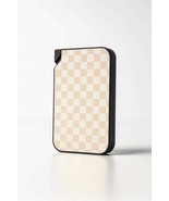 RFID Aluminium Pop Up Wallet: Neutral Checkers Print - $496.00 MXN