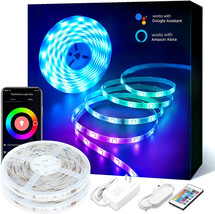 LED Strip Lights,32.8ft RGB Light Strips Works with Alexa,Google Assistant - £15.21 GBP