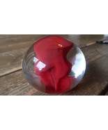 Large Vintage GW Signed Paperweight Hand Blown Glass 3.5&quot; - £23.73 GBP