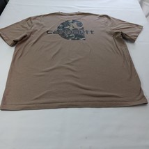 Carhartt Original Fit Men's Brown Logo Graphic Short Sleeve Pocket T-Shirt Sz XL image 2