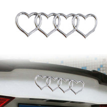 Brand New Audi Sport Car Trunk Lid Love Heart Rings Badge Logo Emblem Decoration - £15.73 GBP