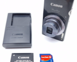 Canon PowerShot ELPH 160 20MP Digital Camera Black w/Charger + SD Card - $209.89