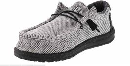 HEY DUDE SIZE 13 14 15 WALLY STRETCH DARK WEB WHITE GRAY LIGHTWEIGHT LOA... - $56.48+
