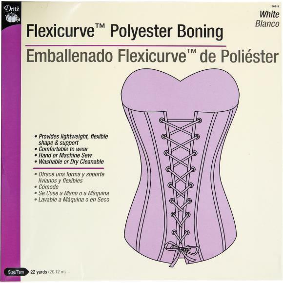 1 yard - Flexicurve™ Polyester Boning White 12mm Boning Sold by the Yard... - $3.39