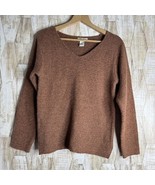 Vintage Orvis Sweater Womens Size S Cotton Acrylic Pullover V Neck Brown... - $47.66 CAD