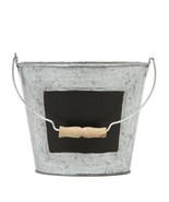 Elegant Expressions by Hosley Galvanized Metal Bucket Pail w/Chalkboard~... - $22.44