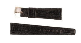 17mm Lizargator JB Black Watch Band NOS - $9.99