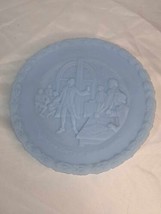 Vintage Fenton Bicentennial Plate 1 of 4 Blue Glass The Seeds Are Sown - No Box - £10.99 GBP
