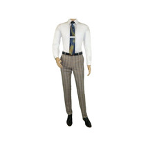 Mens Suit by RENOIR English Plaid Window Pane European Business 291-5 Beige blue image 7