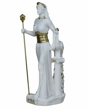 Hera Juno Greek Roman Goddess Queen of Gods Statue Sculpture Figure Gold... - $51.33