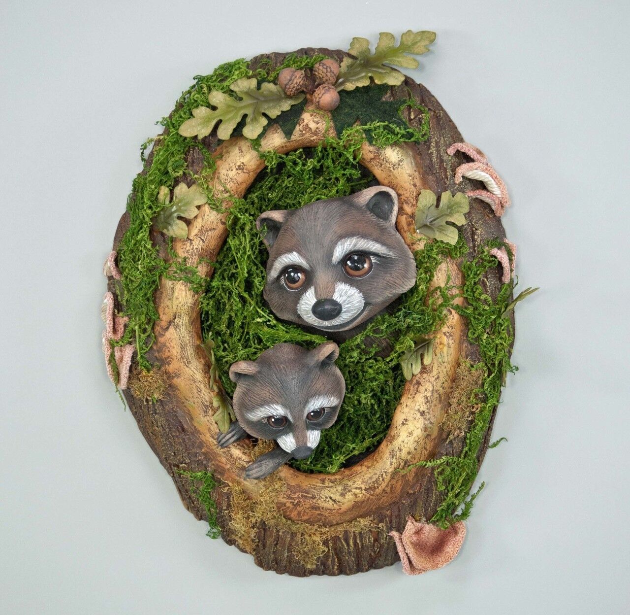 Katherine&#39;s Collection raccoon door or wall hanging Into the woods Woodl... - $259.99