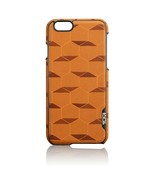 NEW in box TUMI iPhone 6 genuine leather cell phone snap case tan hexago... - £19.43 GBP