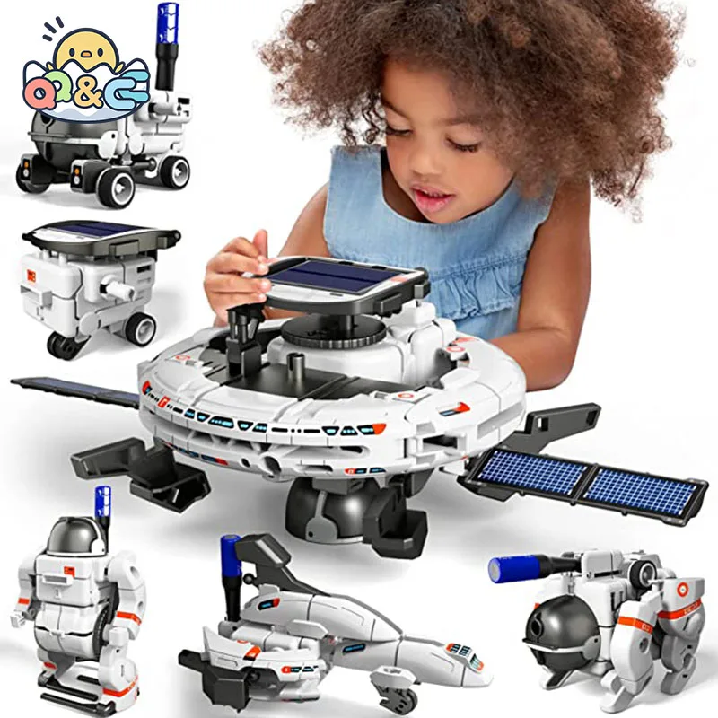 6 in 1 Science Experiment Solar Robot Toy DIY Building Powered Learning Tool - £18.84 GBP+