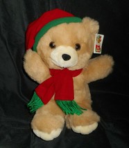 14&quot; VINTAGE 1989 KIDS OF AMERICA CHRISTMAS TEDDY BEAR STUFFED ANIMAL PLU... - £26.08 GBP