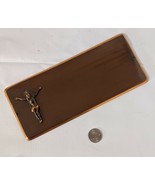 Antico Crocifisso Inri Gesù Christian Bara Scrigno Funerale Targa Metall... - $629.74 MXN