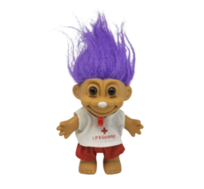 Vintage Russ Troll Purple Color Hair Lifeguard Outfit Shirt Shorts Red Whistle - £15.05 GBP