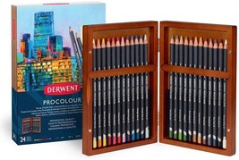 Derwent,Procolour colouring pencil 24  Wooden Gift Box, Professional Quality, 23 - £71.16 GBP