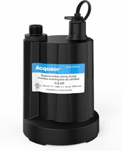 Acquaer 1/3 Hp Submersible Water Pump 2160Gph Sump Pump Thermoplastic Ut... - $124.54 CAD