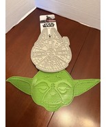 Disney Star Wars Millennium Falcon &amp; Yoda Silicone Trivet - 2 PCs Set -B... - $22.56 CAD