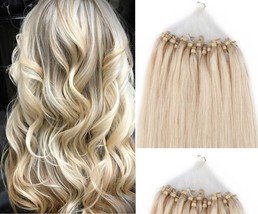 18″, 22&quot; 100g,100S ,Micro Loop Rings Beads Tipped Human Hair Extensions # 60 - £87.57 GBP+