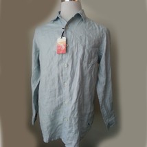 Tommy Bahama RELAX Men Linen Long Sleeve Blue Shirt Size S ( 23x30x24&quot;) NWT - £36.57 GBP