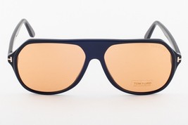 Tom Ford HAYES 934 01E Shiny Black / Brown Sunglasses TF934 01E 59mm - £211.86 GBP