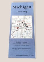 Michigan Travel Map 1996 Vintage By Northwood Map Publishers - $6.80