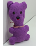 Vintage Purple Bear Plush Teletype Retired Pioneers Little Rock Arkansas - $4.90