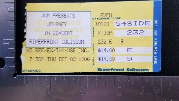 JOURNEY / GLASS TIGER - OCTOBER 02, 1986 CINCINNATTI, OH CONCERT TICKET ... - $20.00