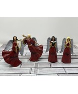 Believe Rejoice Faith Hope Red Angel Home Decor Resin 6” Figurines - $30.99