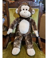 Build A Bear BAB Smiley Monkey Plush Toy 20 Inch Button Eyes 2012 Retired - $19.75
