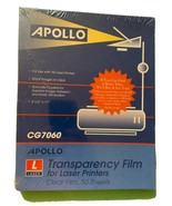 Apollo Laser Printer Copier Transparency Film 50 Sheets CG7060 - $33.94 CAD