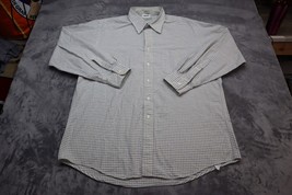 LL Bean Shirt Men 17.5 - 35 Check Windowpane Plaid Long Sleeve Button Up Casual - £12.44 GBP