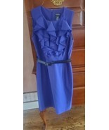 Royal Purple Size 8 Sleeveless Dress Women Ruffled Worn Once Soho Apparel  - £19.47 GBP