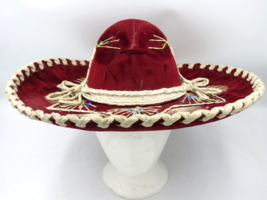 Vtg Mexican Authentic Pigalle Sombrero Mariachi Hat Sequined Embroidered... - $365.13 MXN