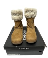 Bebe Lanaya Faux Fur Boots Woman’s Tan Winter  Sizez 9M fashion Bling - $44.00