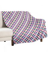 Mondxflaur Grid Throw Blanket Flannel for Living Room Loveseat Office Warm - $30.17 CAD+